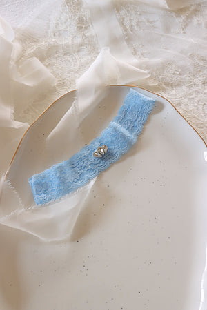 BAYLEY | BLUE SINGLE CRYSTAL GARTER