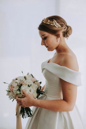 DAPHNE | Statement Laurel Leaf Wedding Crown