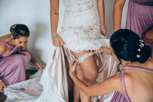 KENNA |Wedding Garter Set Crystals, Pastel Peach Wedding, Peach Bridal Accessories